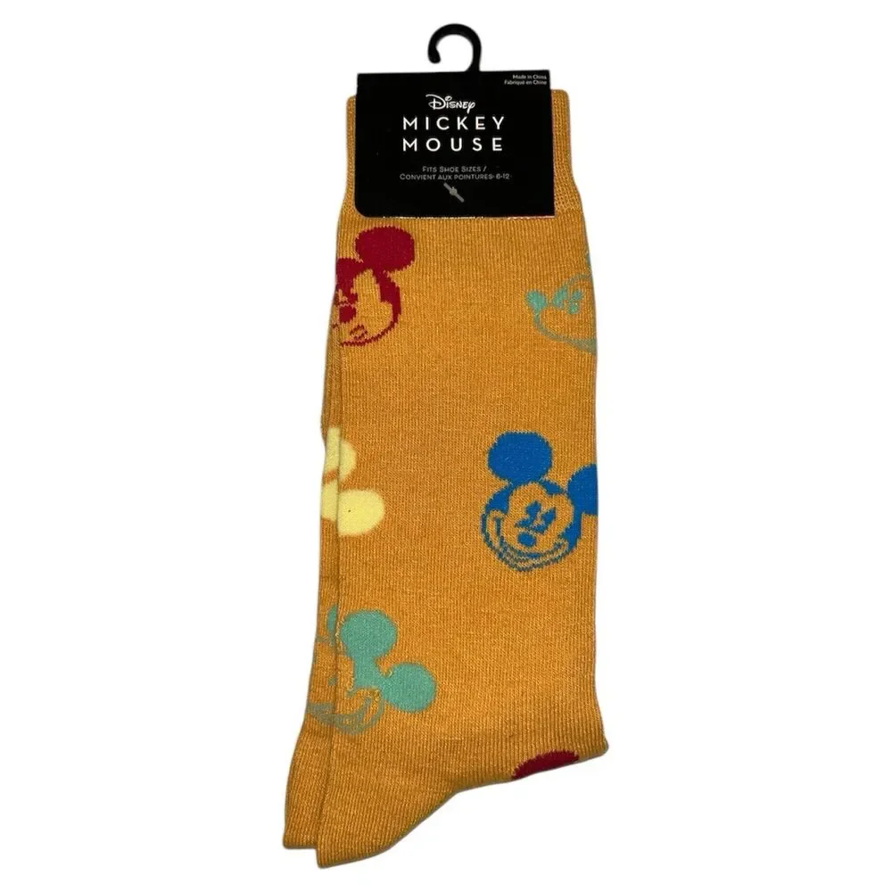 2x Disney Mickey and Winnie the Pooh Novelty Crew Socks Adult Set One Size
